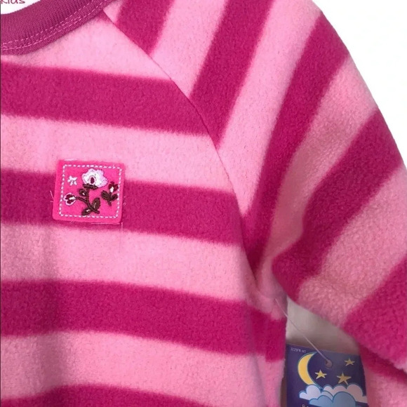 WONDER KIDS NWT GIRLS PINK PAJAMAS PJS WINTER BABY SIZE 12 18 MONTHS 2T - Picture 3 of 6